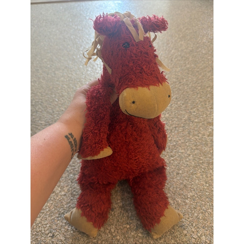 Jellycat Red Bunglie Horse Plush Stuffed Animal 16"